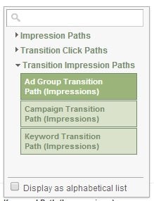 transition impression paths