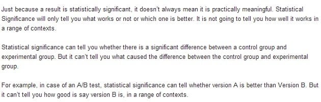 Statistical significance 2
