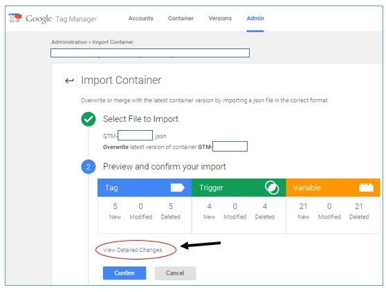 view detailed changes link