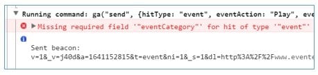 missing event category