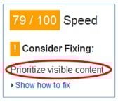 prioritize visible content