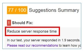 reduce server response time
