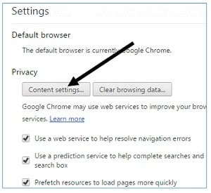 content settings