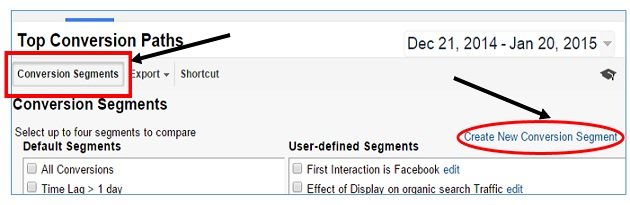 conversion segment button