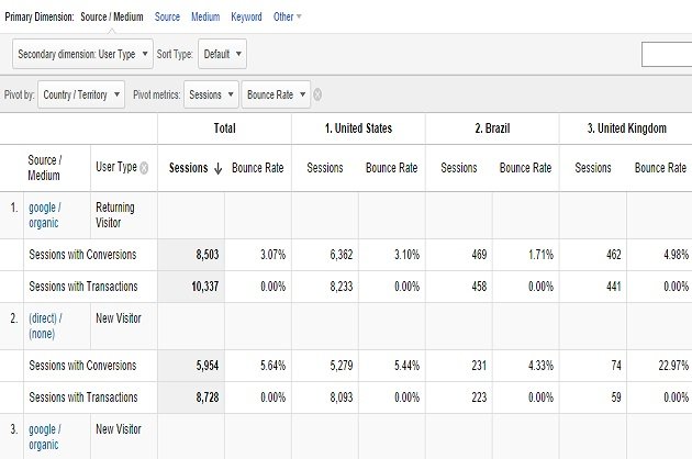 pivot table advanced segments