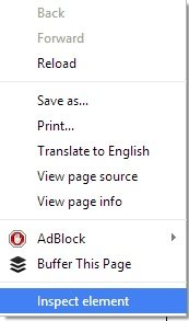inspect element