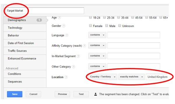 target market location segment