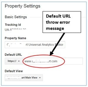 bad default URL