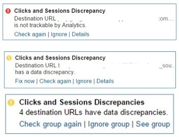 clicks and sessions discrepancies