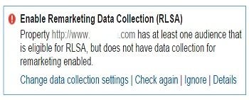 enable remarketing data collection