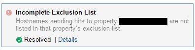 incomplete exclusion list
