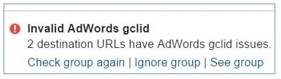 invalid adwords glcid