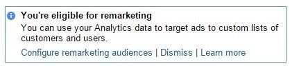 you are eligible for remarketing