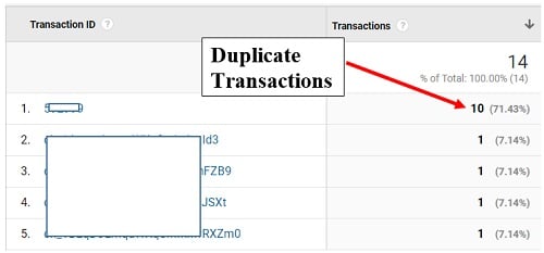 duplicate transactions