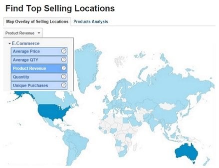 find top selling locations