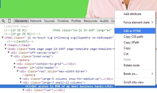 edit as HTML 2