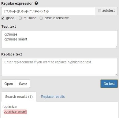 regular expression checker
