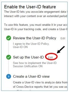 edit set up the user ID