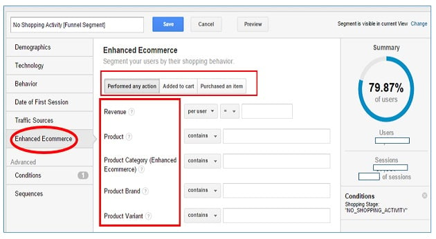 enhanced ecommerce settings