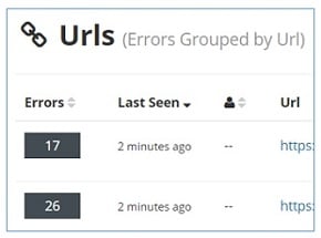 errors last seen