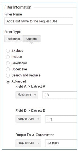 add host name to request URI