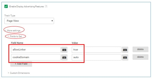 Google Analytics Cross Domain tracking with Google Tag Manager