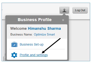 profile and settings