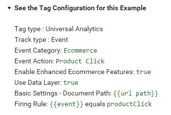 Enhanced Ecommerce Tag configuration in GTM