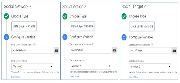 data layer variables configurations