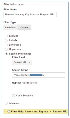 search and replace filter