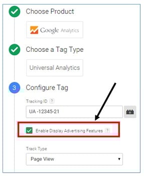 enable display advertising feature
