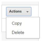 actions menu