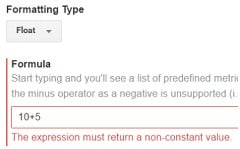 non constant value