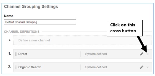 cross button