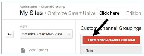 custom channel grouping button