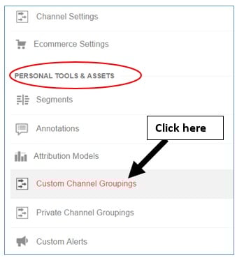 custom channel grouping link