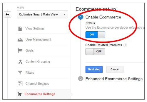 enable ecommerce