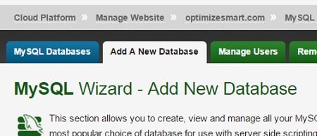 add a new database