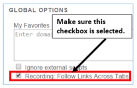 recording follow links