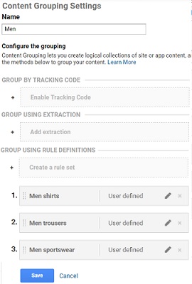 content grouping google analytics