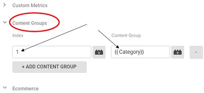 content grouping google tag manager