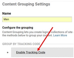enable tracking code