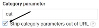 strip category parameter