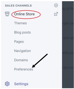 preferences shopify