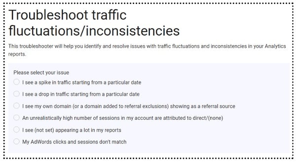 traffic fluctuation troubleshooter