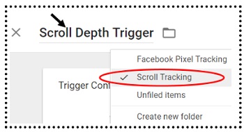 scroll tracking folder