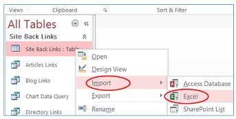 import excel