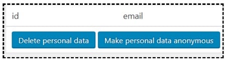 delete personal data