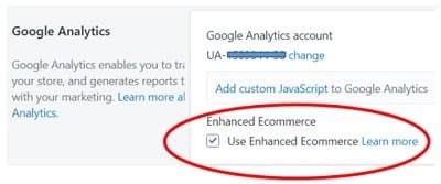 enhanced ecommerce tracking shopify use enhanced ecommerce