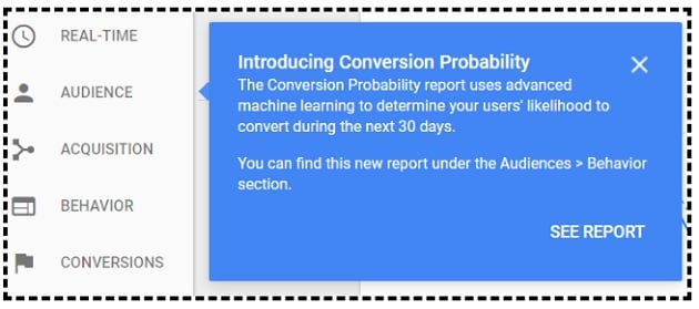 Conversion Probability in Google Analytics